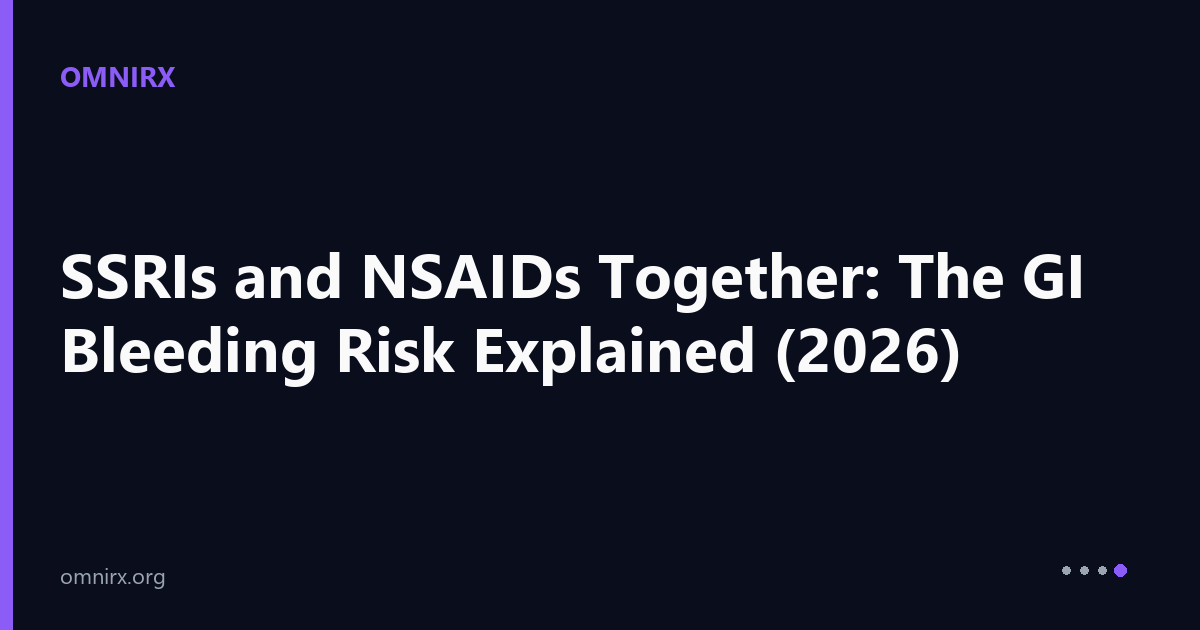 SSRIs and NSAIDs Together: The GI Bleeding Risk Explained (2026) -- OmniRx